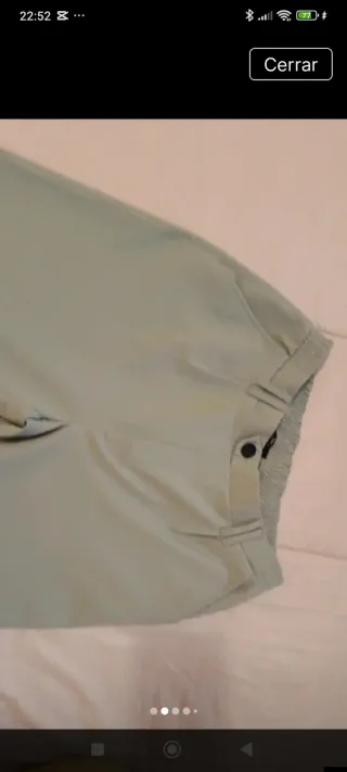 Pantalón chino mujer verde