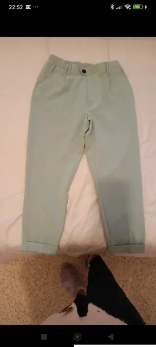 Pantalón chino mujer verde