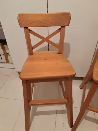 Silla alta madera niños trona Ikea