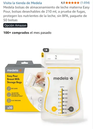 Bolsas almacenamiento leche materna Medela 50 unid
