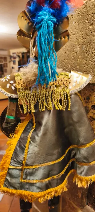 Marionetta Pupo Vintage Armatura Ottone Cm 60