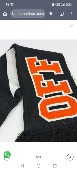 Sciarpa Off-White nera e arancione