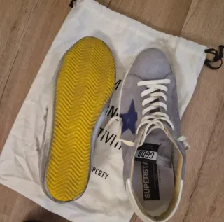 Zapatillas hombre Golden Goose Superstar Gris Azul