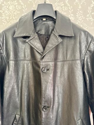 Chaqueta de piel negra Talla 52 vintage