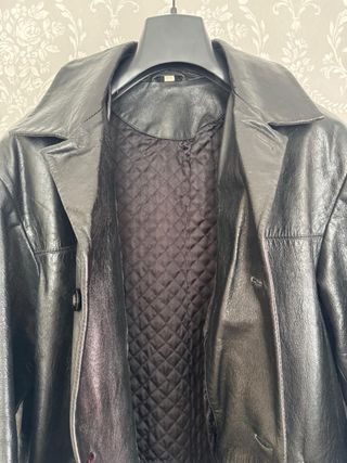 Chaqueta de piel negra Talla 52 vintage