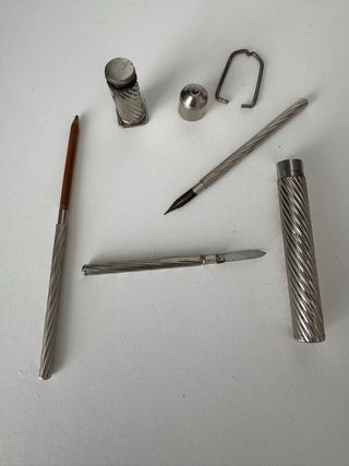 Estuche de viaje victoriano antiguo