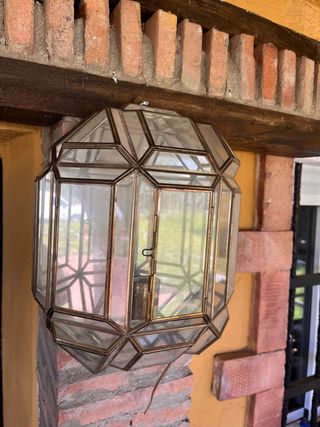Farol estilo Granadino laton y cristal