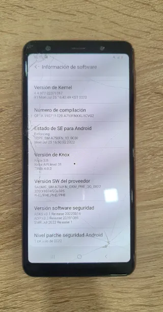 Móvil Samsung Galaxy A7 funciona pantalla rota