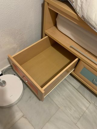 Cama nido madera con 2 camas y cajones
