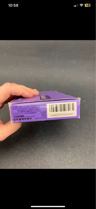 Gameboy Pocket Purple Clear en su caja original