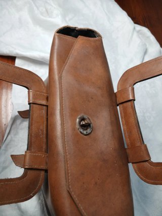 Borsa vintage anni '20 in pelle marrone