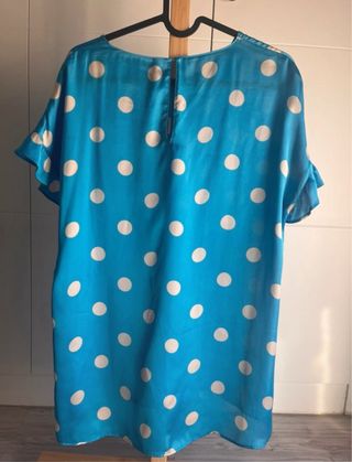 Blusa Zara lunares azul
