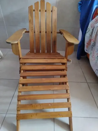 Sillón Adirondack Exterior Madera Maciza de Acacia