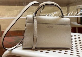 Bolso Ralph Lauren Beige y Plateado. Original