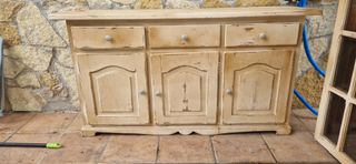 Vitrina Mueble Vintage 2 Piezas