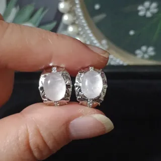 Pendientes Cuarzo Rosa Natural