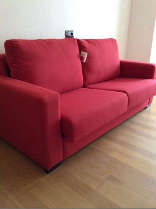 Sofá cama 1.35m rojo
