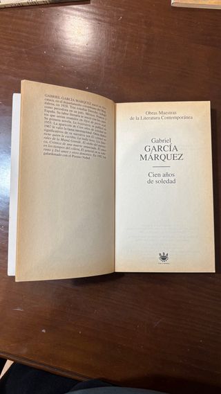 “CIEN AÑOS DE SOLEDAD” Gabriel Garcia Marquez