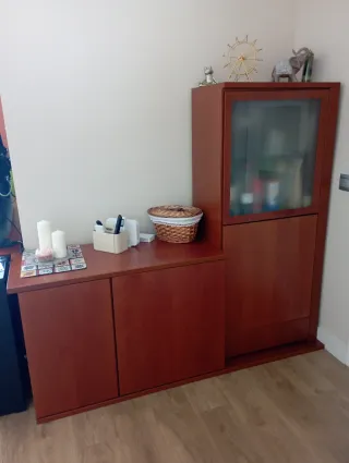 Mueble Comedor Madera y Cristal