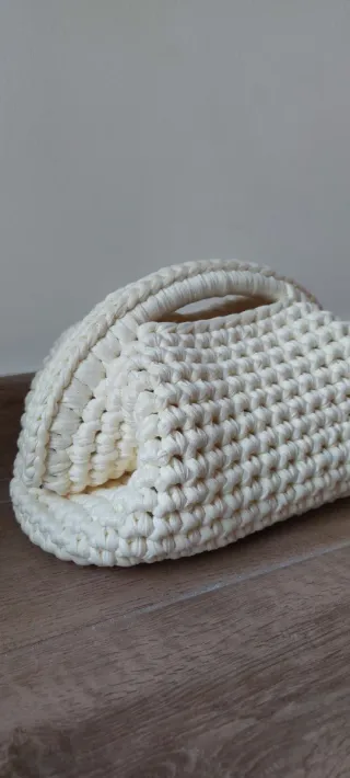Clutch Borsa Bianca Uncinetto