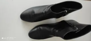 Botines negros tacón cuadrado cremallera