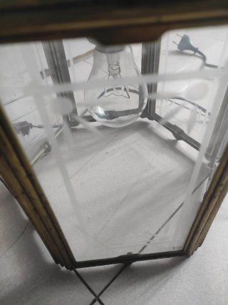 Lámpara de techo vintage cristal y metal