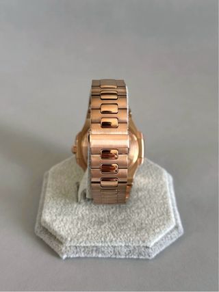 Seiko Mod Nautilus Rose Gold Automático Open Heart