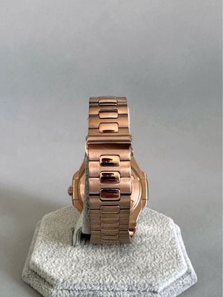 Seiko Mod Nautilus Rose Gold Automático Open Heart