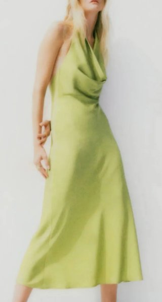 Vestido de fiesta verde