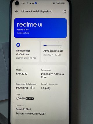 Realme Narzo 30 5G Negro