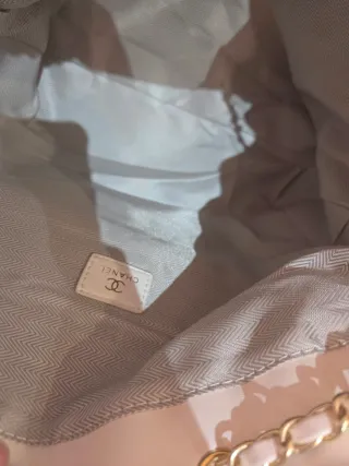Mochila  C H A Beige Dorado