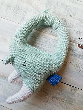 Sonajero a Crochet Rinoceronte Juguete Dentición