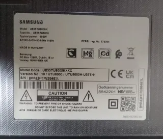 Patas TV Samsung UE55TU8005K