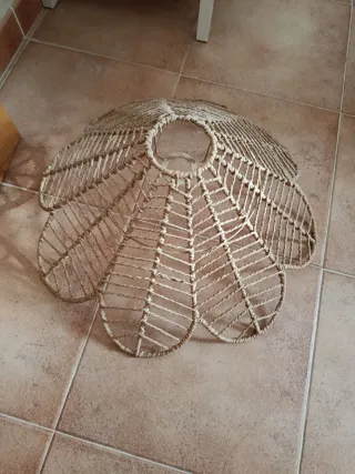 Pantalla de lámpara de yute estilo boho