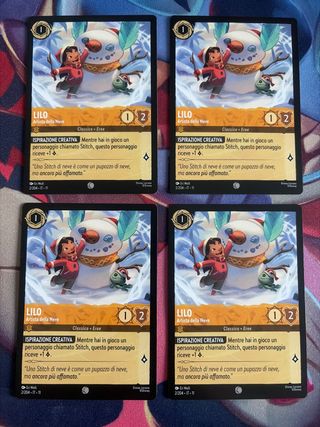 Lilo Artista della Neve x4 Carte Disney Lorcana