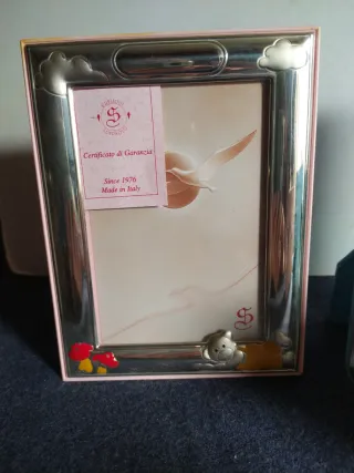 Cornici in argento laminato 4 pezzi una in argento