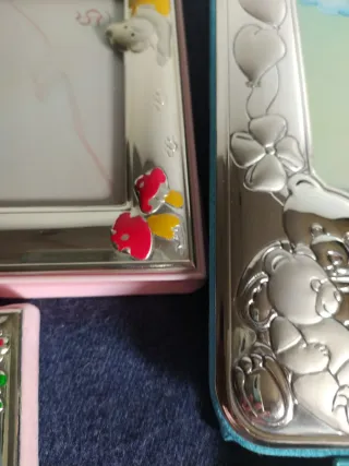 Cornici in argento laminato 4 pezzi una in argento