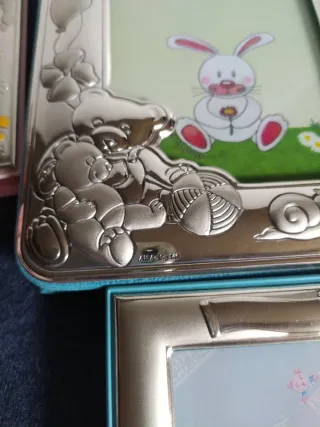Cornici in argento laminato 4 pezzi una in argento