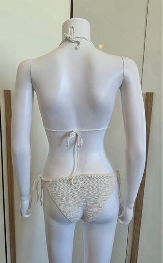 Bikini uncinetto bianco fatto a mano