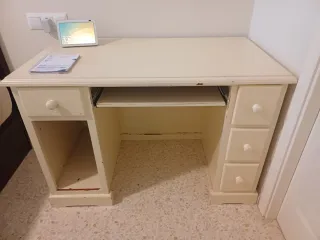 Mesa escritorio madera beige