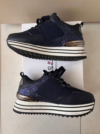 Sneakers Patrizia Pepe donna blu/argento Tg 36