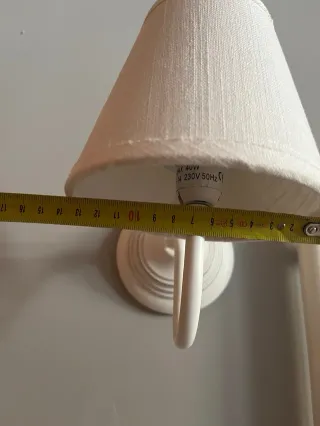 Apliques de pared de tela.