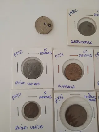 Lote di monete inglesi e tedesche