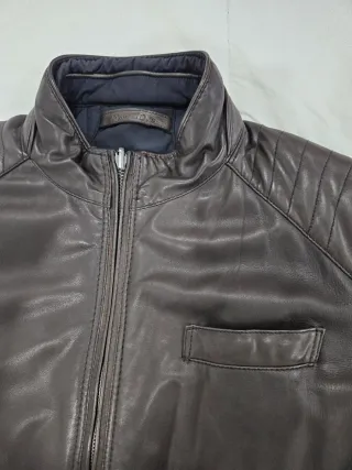 Cazadora Piel Reversible Massimo Dutti Marrón