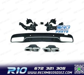 DIFUSOR MERCEDES CLASE C W205 SEDAN 14-18 LOOK AMG C63 SEDAN
