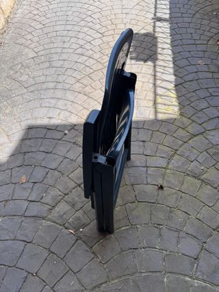 Silla de playa plegable negra