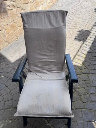 Silla de playa plegable negra