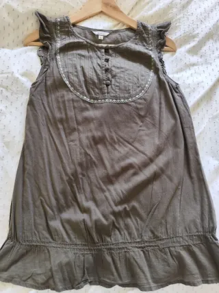 Blusa sin mangas verde oliva Talla S