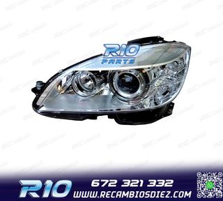 FARO IZQ XENON PARA MERCEDES CLASE C W204 07-11 FONDO CROMO