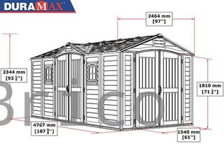 Caseta PVC Apex Pro Plus 246x476x234 cm - Duramax